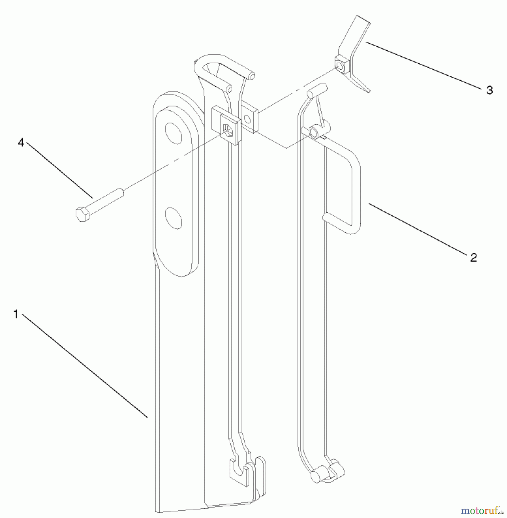  Compact Utility Attachments 104-0640 - Toro Chuted Blade, Vibratory Plows for Compact Utility Loaders CHUTED BLADE ASSEMBLY