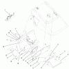Compact Utility Attachments 104-2800 - Toro Hydraulic Cooler Kit, Dingo TX Compact Utility Loaders Listas de piezas de repuesto y dibujos HOOD AND BAFFLE ASSEMBLY