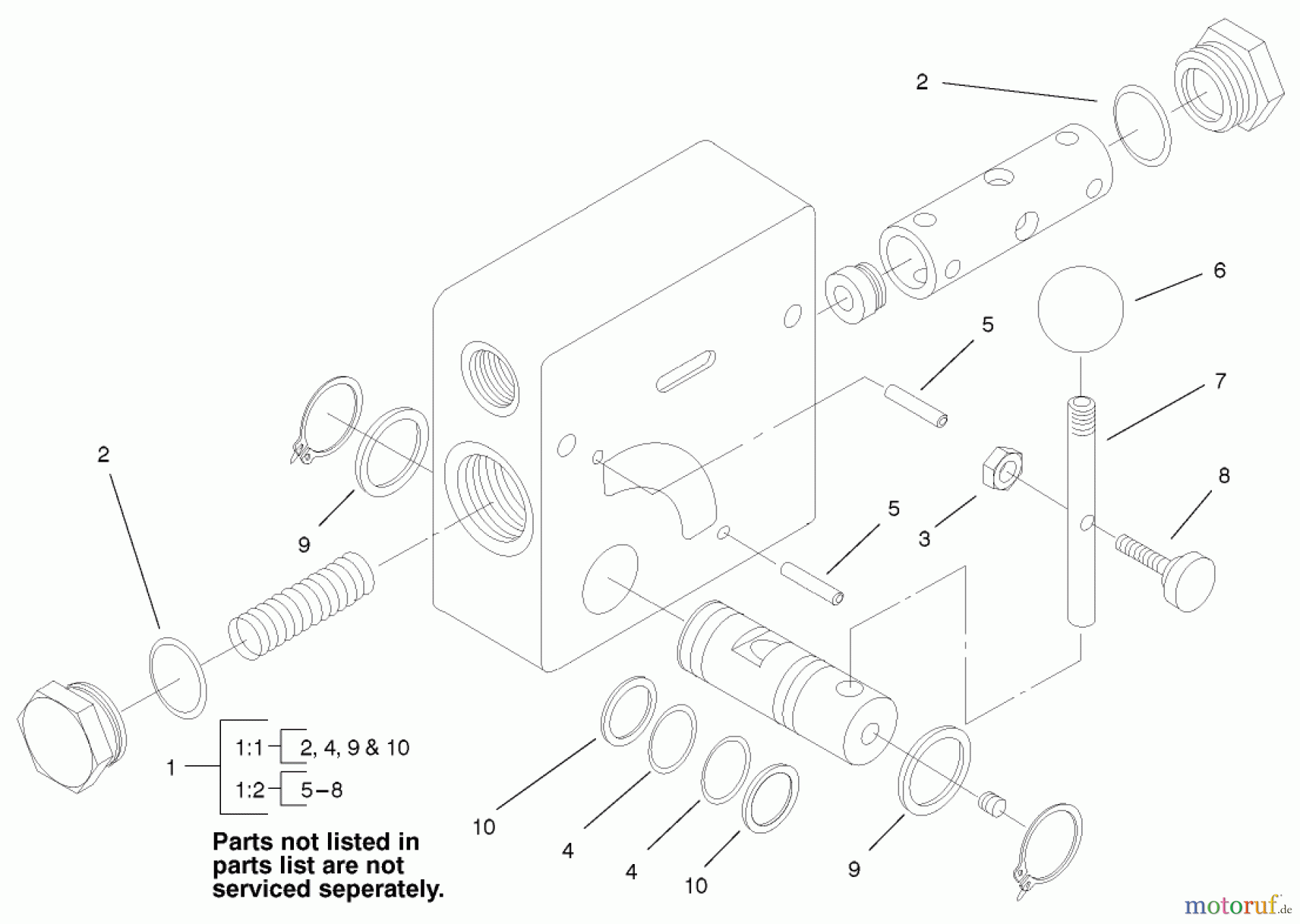  Compact Utility Attachments 104-4221 - Toro Hydraulic Valve Kit, Dingo Compact Utility Loader HYDRAULIC VALVE KIT ASSEMBLY