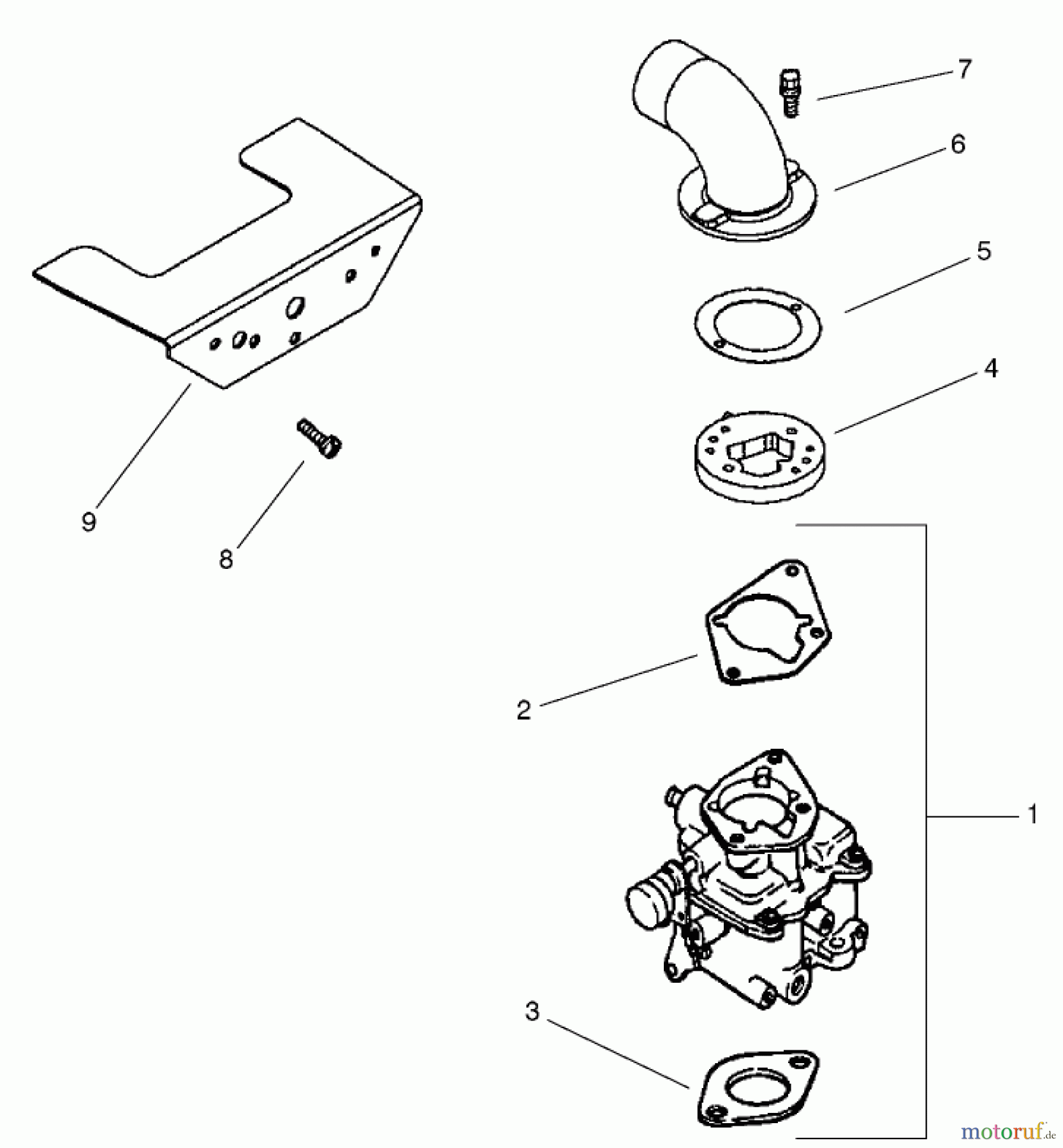  Compact Utility Attachments 104-4635 - Toro Remote Air Cleaner Kit, Dingo Model 22304 CARBURETOR ADAPTER KIT