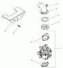 Compact Utility Attachments 104-4635 - Toro Remote Air Cleaner Kit, Dingo Model 22304 Listas de piezas de repuesto y dibujos CARBURETOR ADAPTER KIT