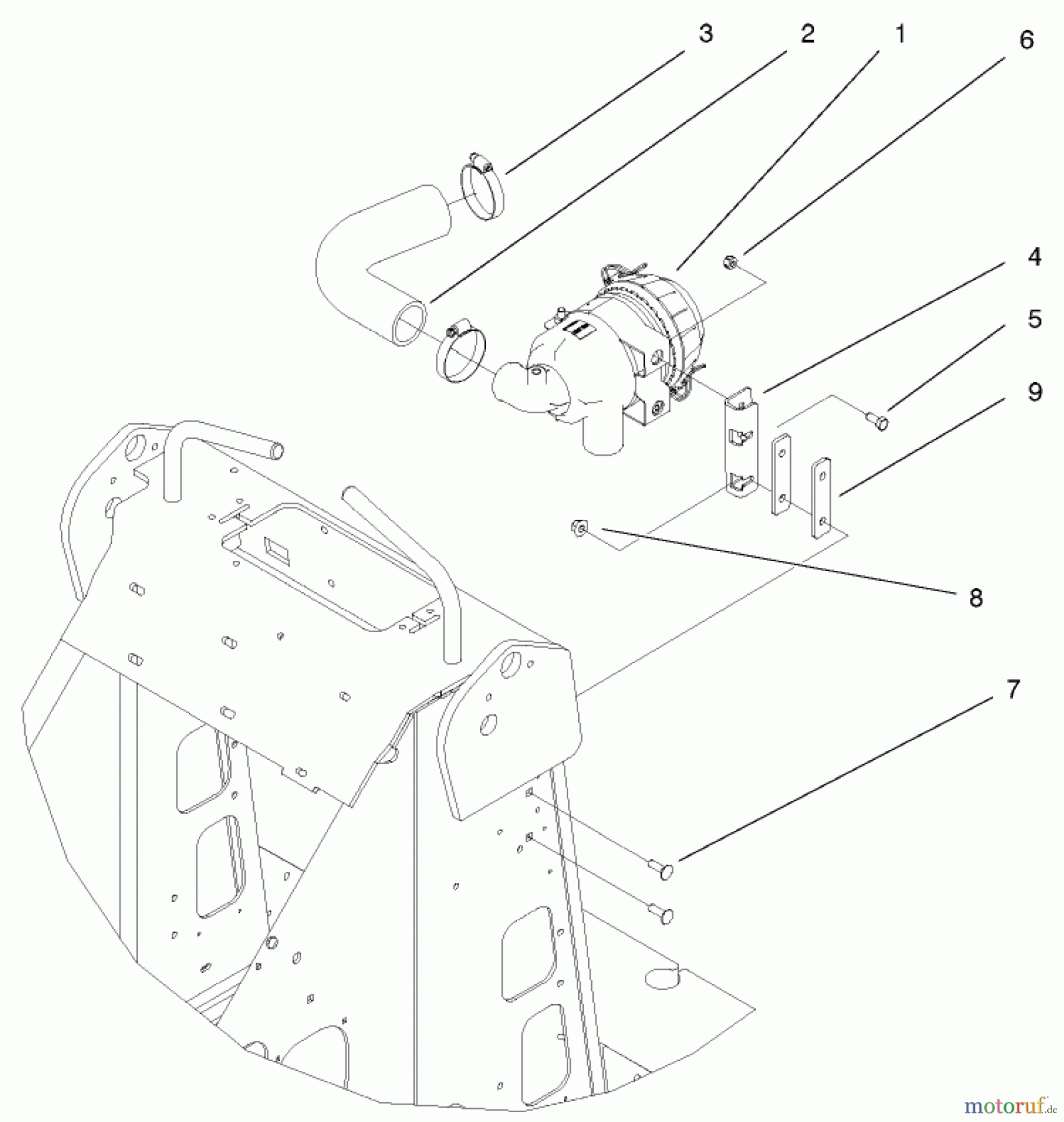  Compact Utility Attachments 104-4635 - Toro Remote Air Cleaner Kit, Dingo Model 22304 REMOTE AIR CLEANER ASSEMBLY