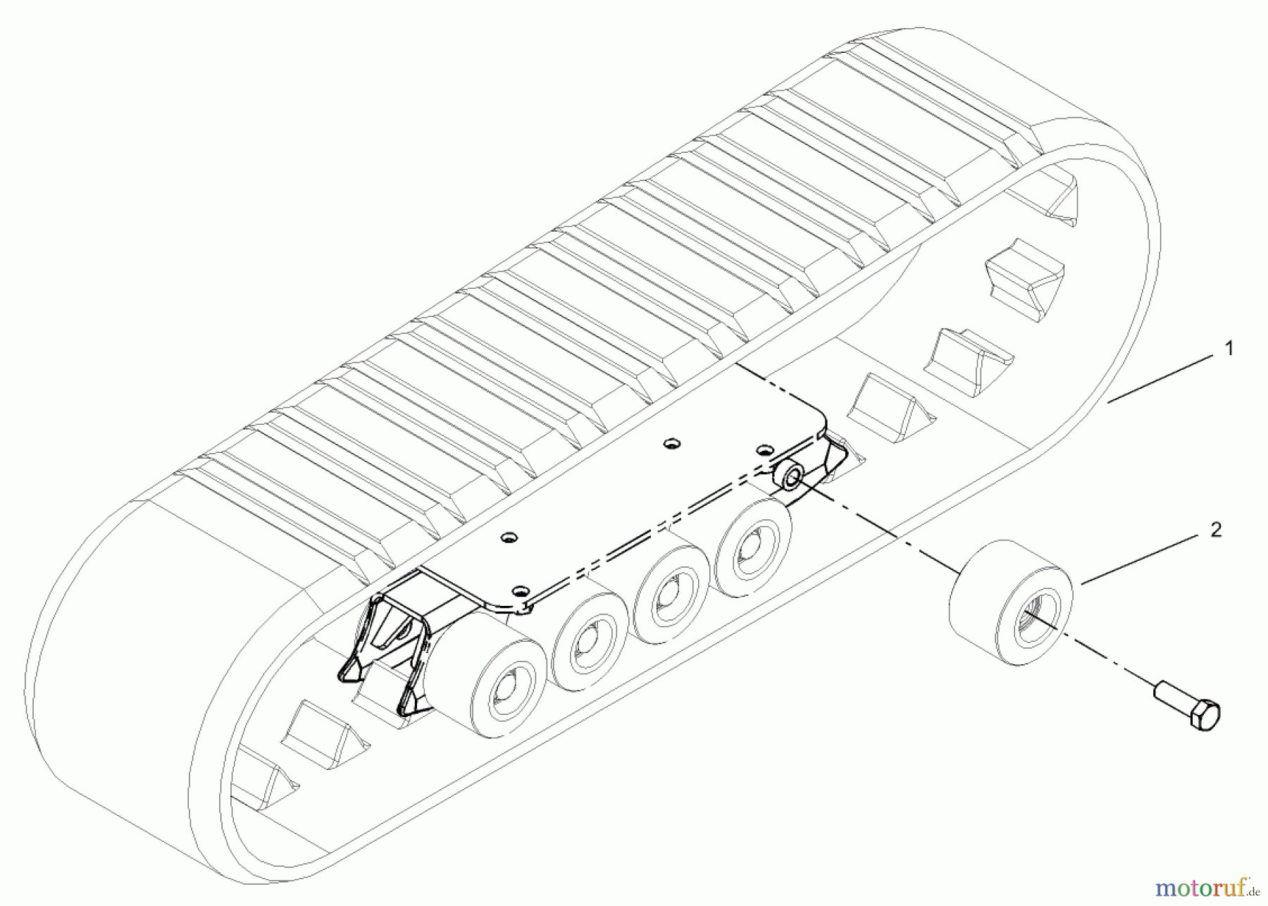  Compact Utility Attachments 104-6107 - Toro Track Kit, Dingo TX 425 Wide Track Compact Utility Loader TRACK ASSEMBLY