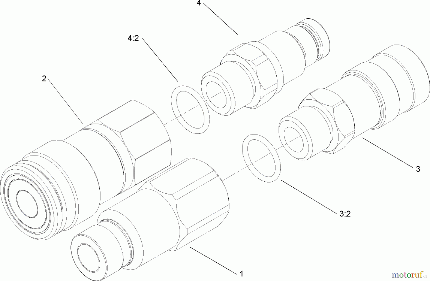  Compact Utility Attachments 106-7695 - Toro Coupler Conversion Kit, TX 413 Compact Utility Loaders QUICK COUPLER KIT ASSEMBLY