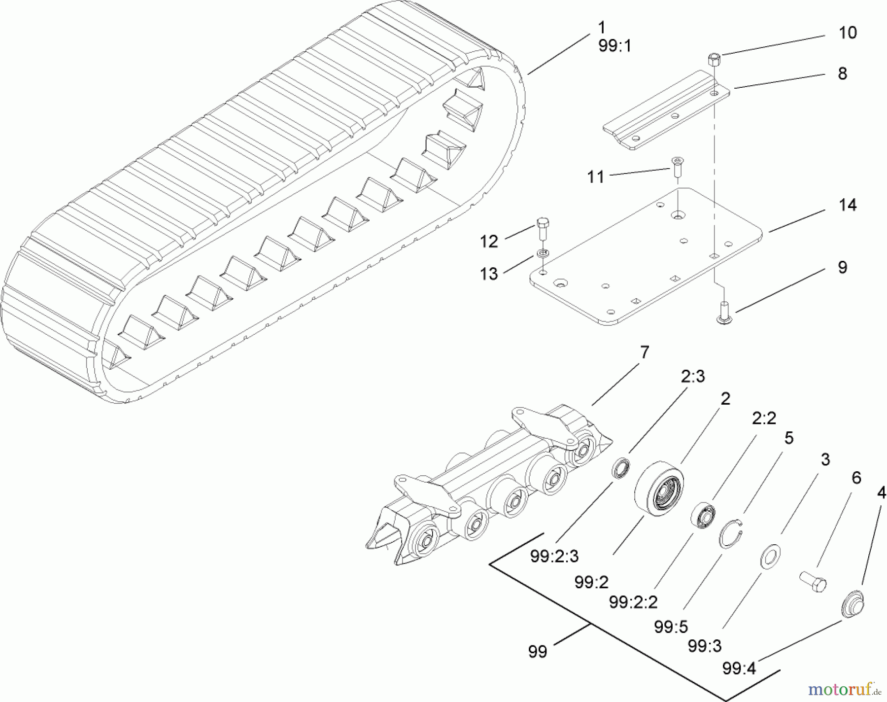  Compact Utility Attachments 106-7721 - Toro Right-Hand Track Guide Refit Kit, Dingo TX 425 Wide Track Compact Utility Loader LEFT-HAND TRACK GUIDE REFIT KIT NO. 106-7720