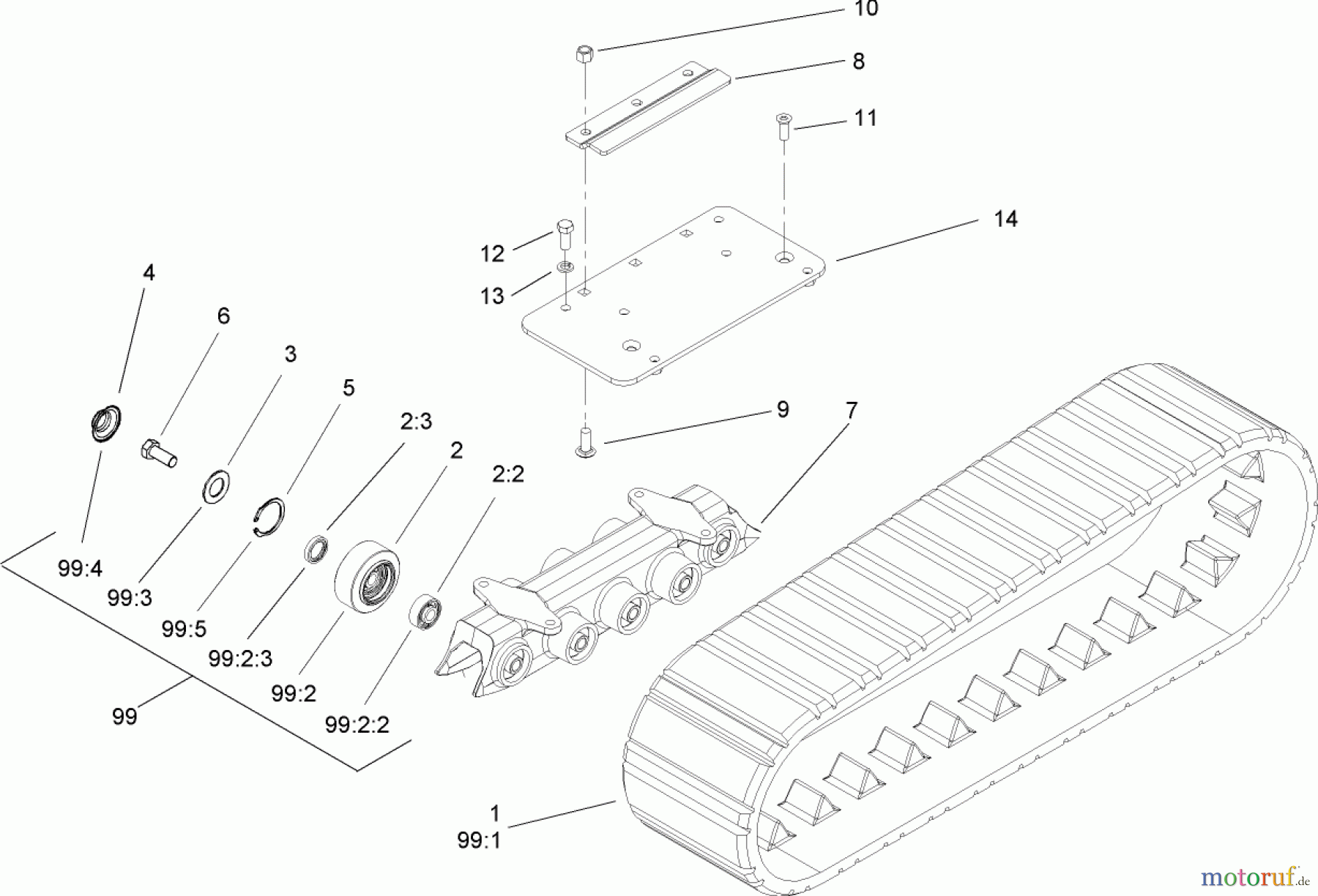  Compact Utility Attachments 106-7720 - Toro Left-Hand Track Guide Refit Kit, Dingo TX 425 Wide Track Compact Utility Loader RIGHT-HAND TRACK GUIDE REFIT KIT NO. 106-7721