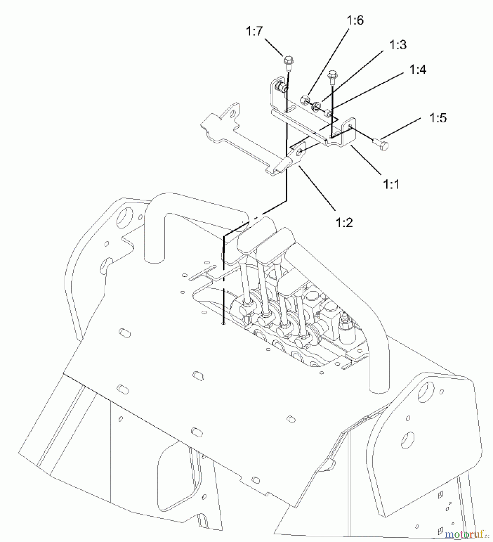  Compact Utility Attachments 22364 - Toro CE Kit, Dingo 322 and 323 Compact Utility Loaders (2001 & After) LEVER LOCK ASSEMBLY