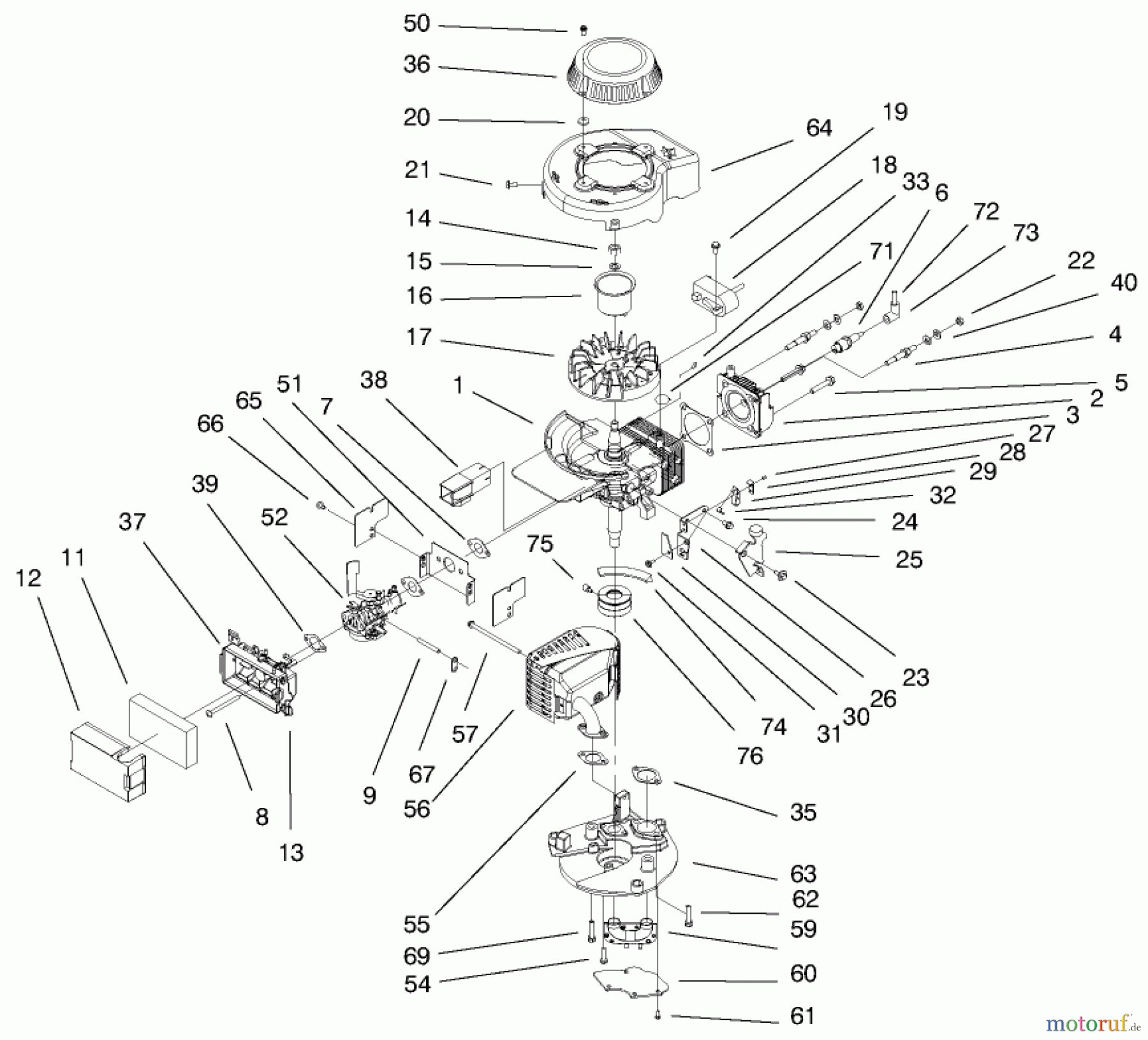  Rasenmäher 11003 - Toro 53cm Walk-Behind Mower (SN: 8900001 - 8999999) (1998) ENGINE ASSEMBLY