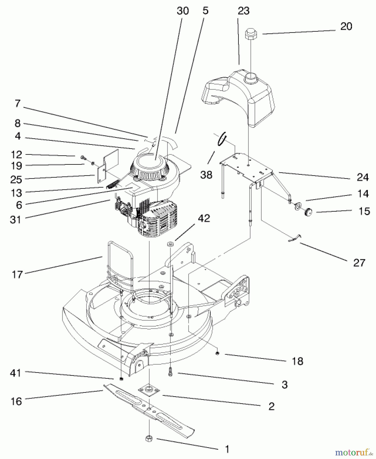  Rasenmäher 11003 - Toro 53cm Walk-Behind Mower (SN: 8900001 - 8999999) (1998) ENGINE & BLADE ASSEMBLY