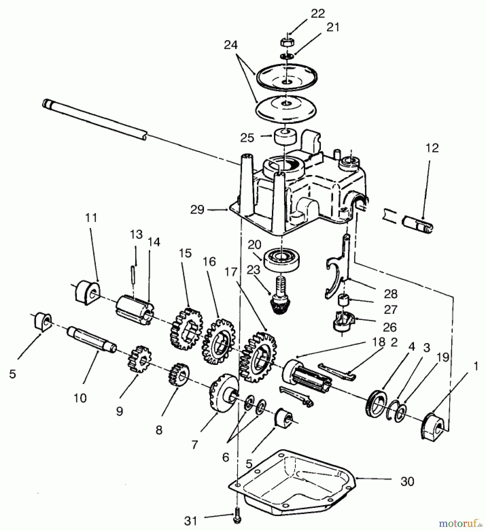  Rasenmäher 11003 - Toro 53cm Walk-Behind Mower (SN: 8900001 - 8999999) (1998) GEAR CASE ASSEMBLY