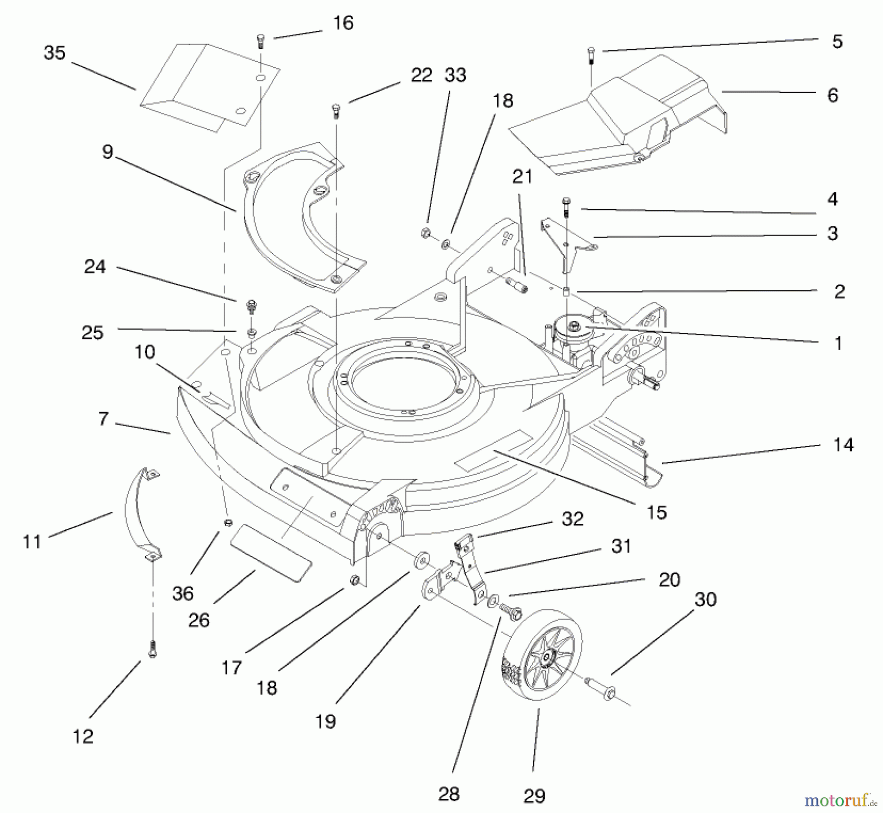  Rasenmäher 11003 - Toro 53cm Walk-Behind Mower (SN: 9900001 - 9999999) (1999) HOUSING ASSEMBLY