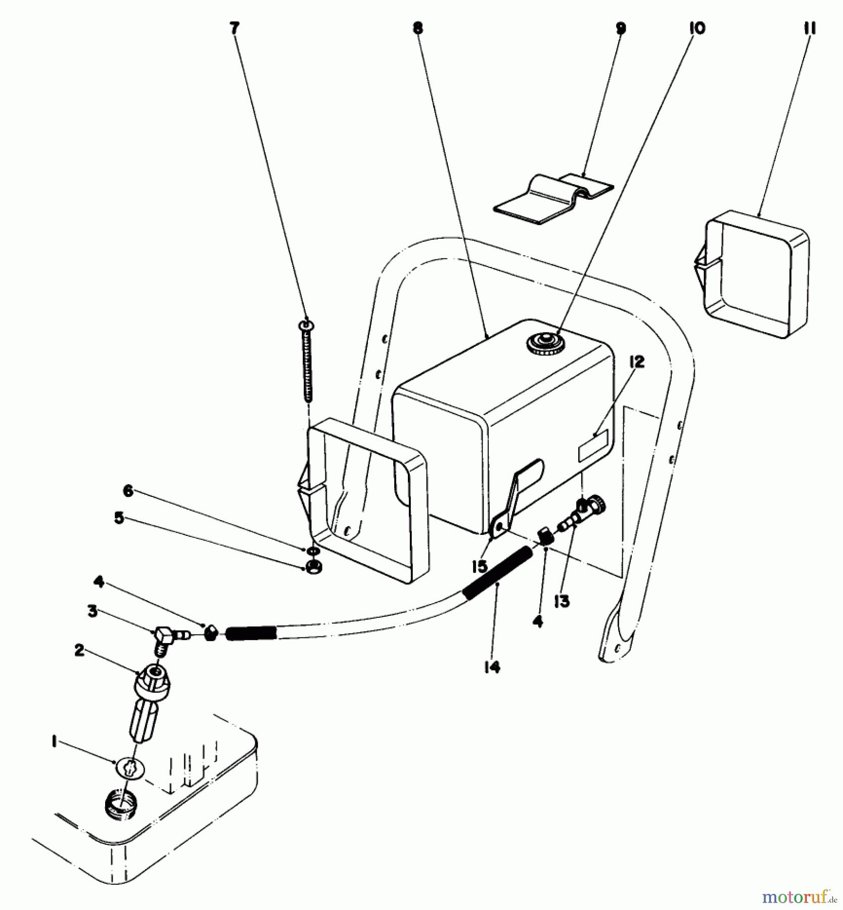  Rasenmäher 22005 - Toro Walk-Behind Mower (SN: 5000001 - 5999999) (1985) REMOTE FUEL TANK KIT NO. 39-6880 (OPTIONAL)