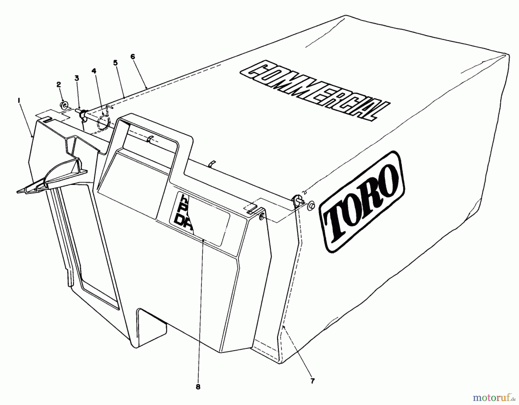  Rasenmäher 22020 - Toro Walk-Behind Mower (SN: 3000001 - 3999999) (1983) GRASS BAG ASSEMBLY NO. 11-5609