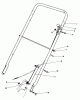 Rasenmäher 22015 - Toro Walk-Behind Mower (SN: 3000001 - 3999999) (1983) Listas de piezas de repuesto y dibujos HANDLE ASSEMBLY (MODEL 22015)