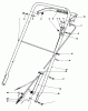 Rasenmäher 22015 - Toro Walk-Behind Mower (SN: 3000001 - 3999999) (1983) Listas de piezas de repuesto y dibujos HANDLE ASSEMBLY (MODEL 22020)