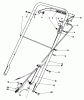 Rasenmäher 22020 - Toro Walk-Behind Mower (SN: 4000001 - 4999999) (1984) Listas de piezas de repuesto y dibujos HANDLE ASSEMBLY (MODEL 22020)