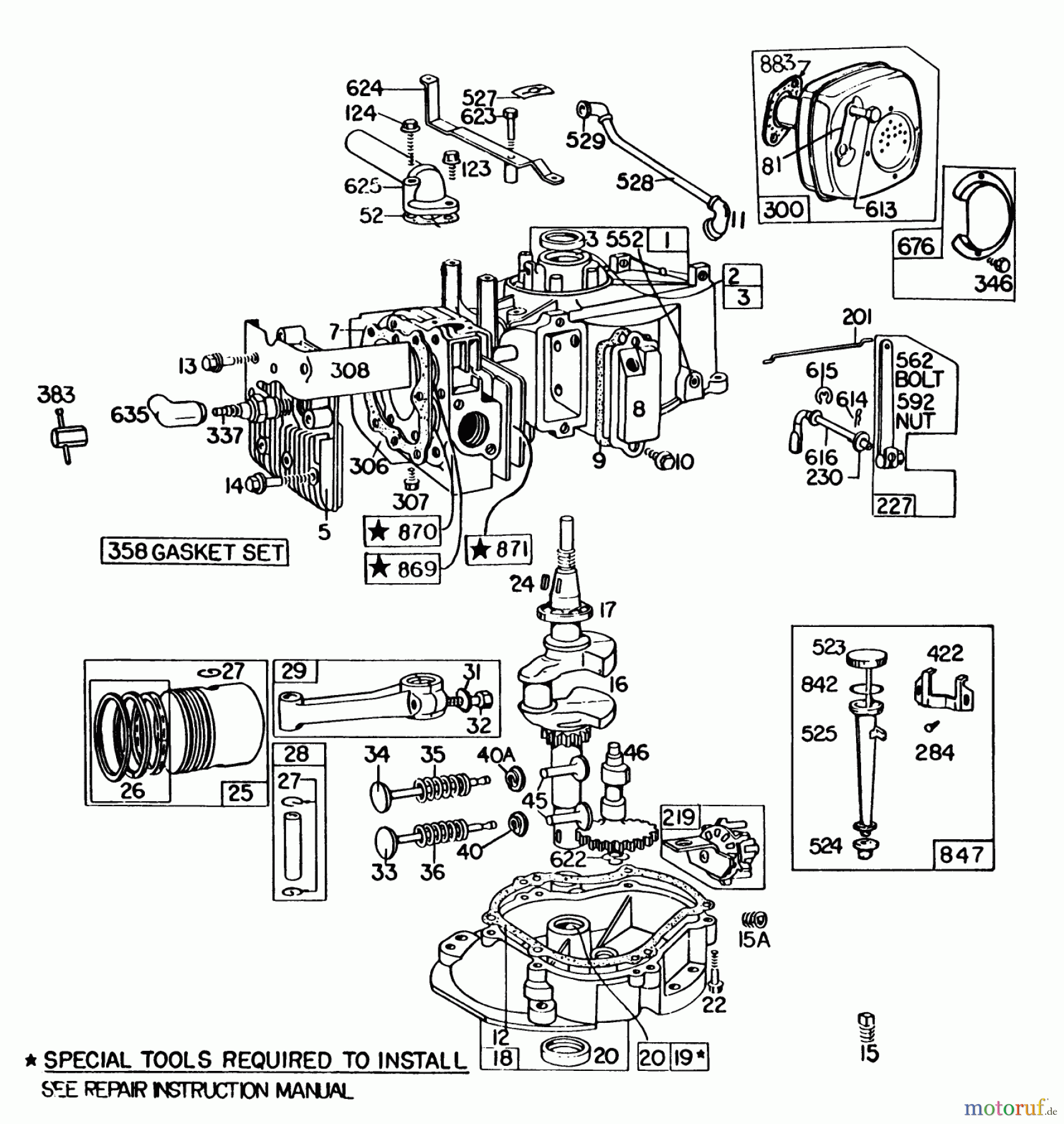  Rasenmäher 22015 - Toro Walk-Behind Mower (SN: 5000001 - 5999999) (1985) ENGINE BRIGGS & STRATTON MODEL 131922-0163-01 #2