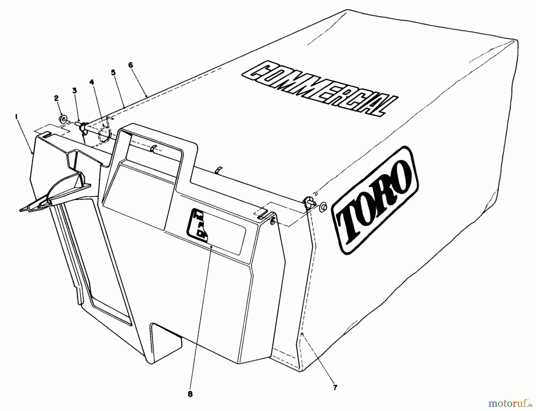  Rasenmäher 22020 - Toro Walk-Behind Mower (SN: 5000001 - 5999999) (1985) GRASS BAG ASSEMBLY NO. 11-5609