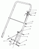 Rasenmäher 22015 - Toro Walk-Behind Mower (SN: 5000001 - 5999999) (1985) Listas de piezas de repuesto y dibujos HANDLE ASSEMBLY (MODEL 22015)