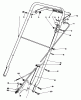 Rasenmäher 22020 - Toro Walk-Behind Mower (SN: 5000001 - 5999999) (1985) Listas de piezas de repuesto y dibujos HANDLE ASSEMBLY (MODEL 22020)