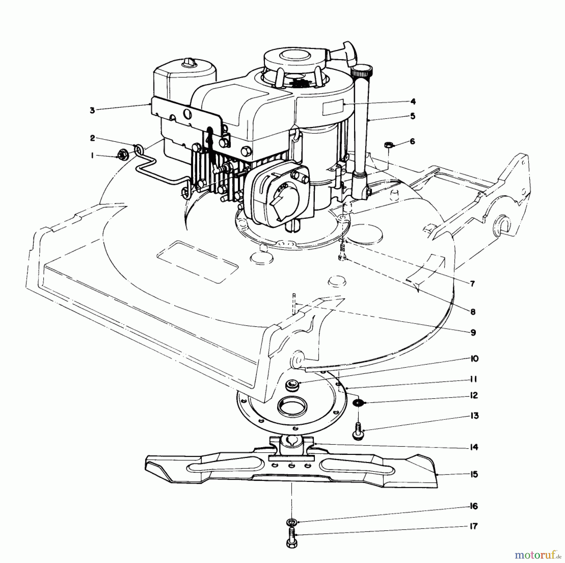  Rasenmäher 22020 - Toro Walk-Behind Mower (SN: 6000001 - 6999999) (1986) ENGINE ASSEMBLY (MODEL 22015)