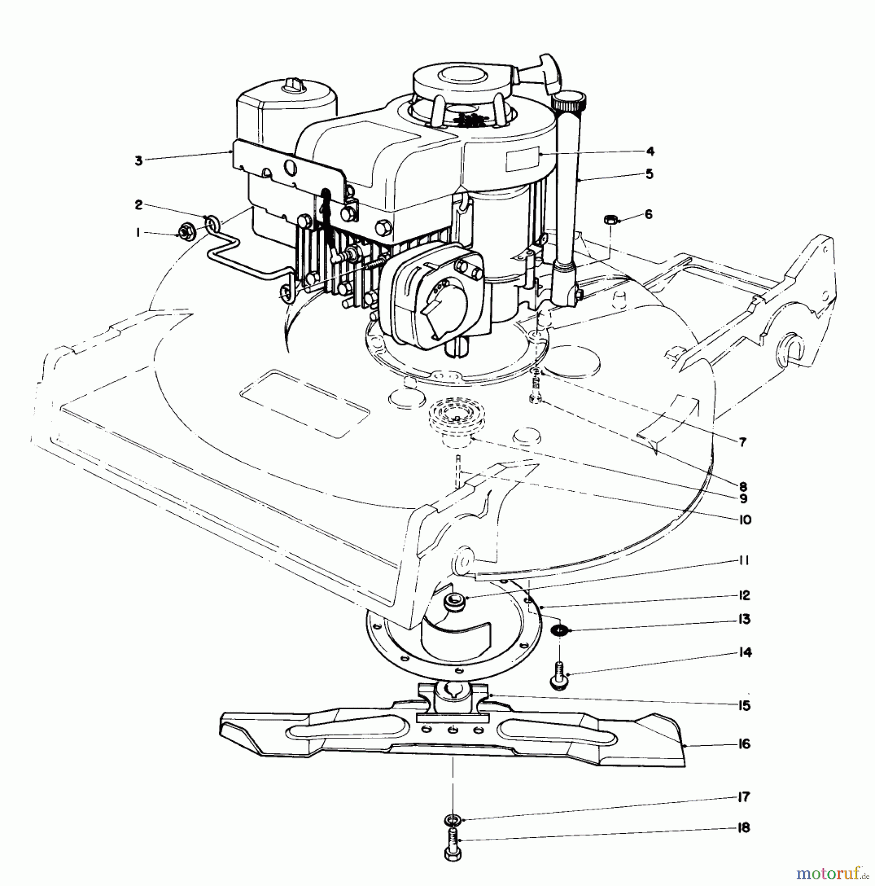  Rasenmäher 22020 - Toro Walk-Behind Mower (SN: 6000001 - 6999999) (1986) ENGINE ASSEMBLY (MODEL 22020)