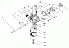 Rasenmäher 22025 - Toro Walk-Behind Mower (SN: 0000001 - 0999999) (1990) Listas de piezas de repuesto y dibujos CARBURETOR ASSEMBLY (MODEL NO. 47PK9-3)