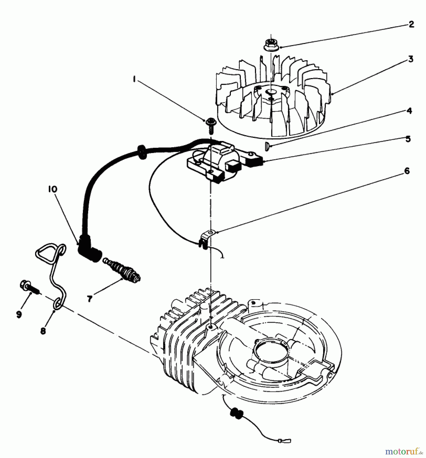  Rasenmäher 22025 - Toro Walk-Behind Mower (SN: 1000001 - 1999999) (1991) IGNITION ASSEMBLY (MODEL NO. 47PL0-3)