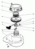 Rasenmäher 22025C - Toro Walk-Behind Mower (SN: 7000001 - 7999999) (1987) Listas de piezas de repuesto y dibujos RECOIL ASSEMBLY (MODEL NO. 47PG6)