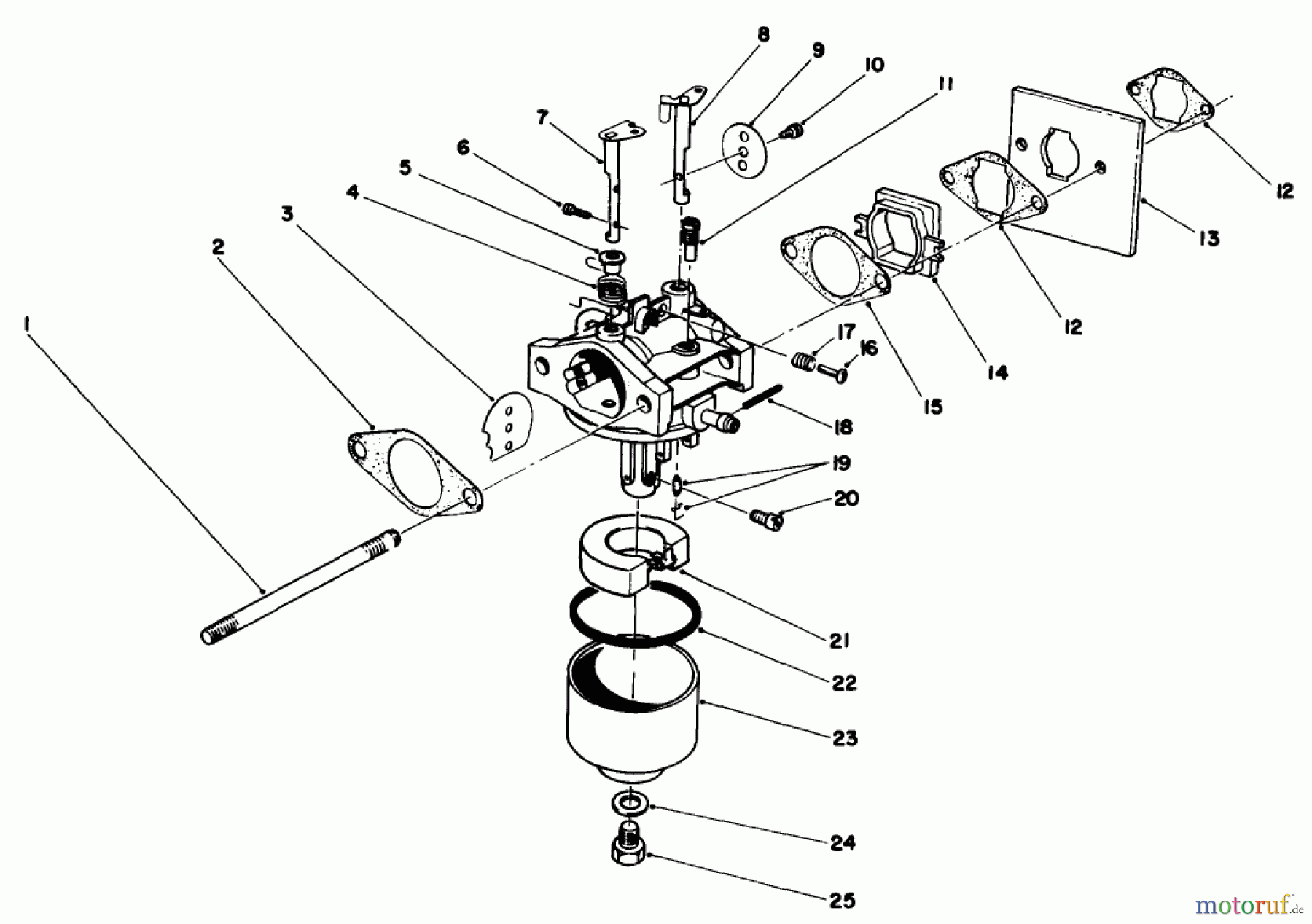  Rasenmäher 22025C - Toro Walk-Behind Mower (SN: 8000001 - 8999999) (1988) ENGINE ASSEMBLY MODEL NO. 47PH7 #3