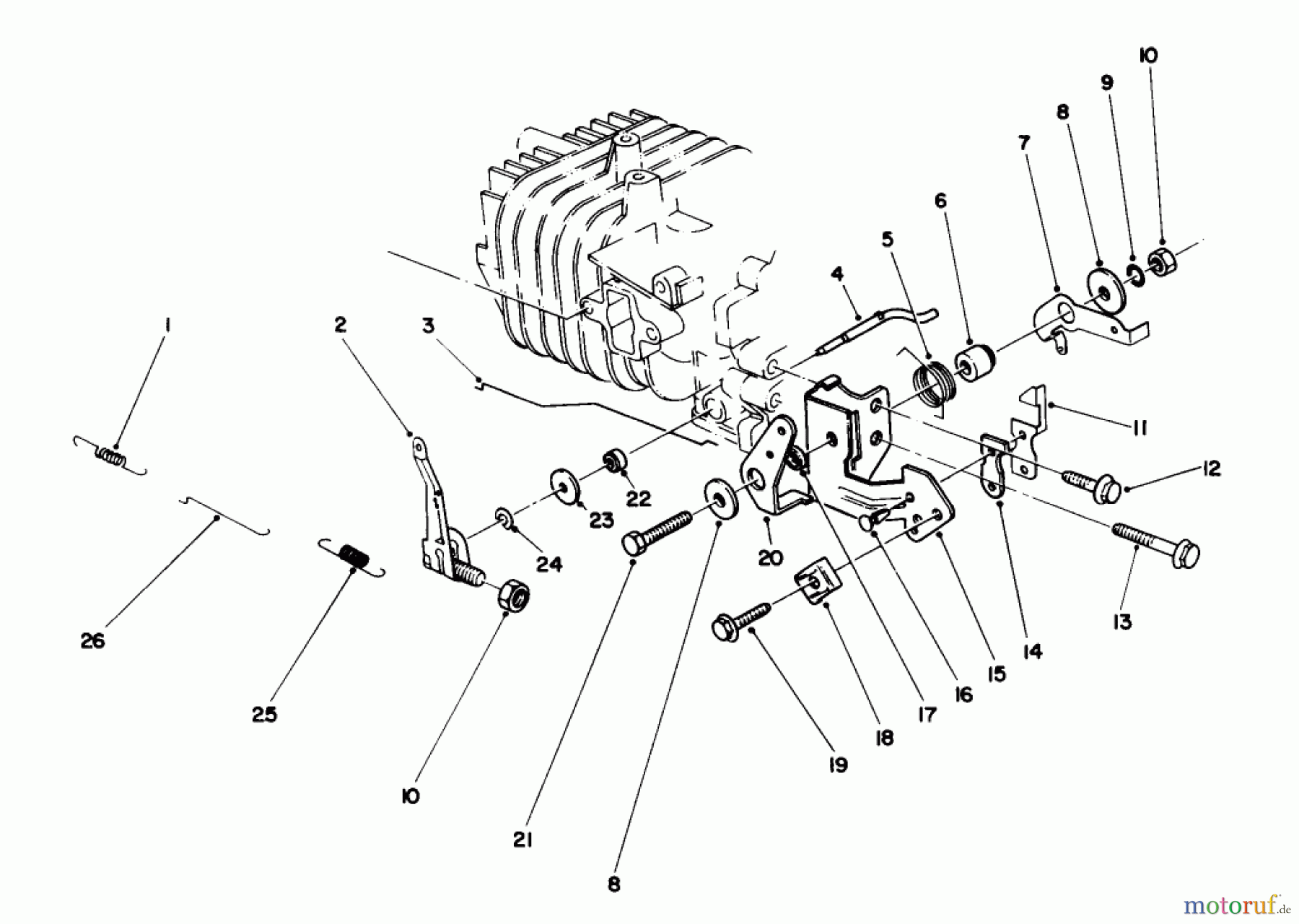  Rasenmäher 22025C - Toro Walk-Behind Mower (SN: 8000001 - 8999999) (1988) ENGINE ASSEMBLY MODEL NO. 47PH7 #4