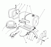 Rasenmäher 22025C - Toro Walk-Behind Mower (SN: 9000001 - 9999999) (1989) Listas de piezas de repuesto y dibujos GAS TANK ASSEMBLY