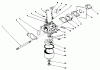 Rasenmäher 22026 - Toro Side Discharge Mower (SN: 2000001 - 2999999) (1992) Listas de piezas de repuesto y dibujos CARBURETOR ASSEMBLY (MODEL NO. 47PM1-3)