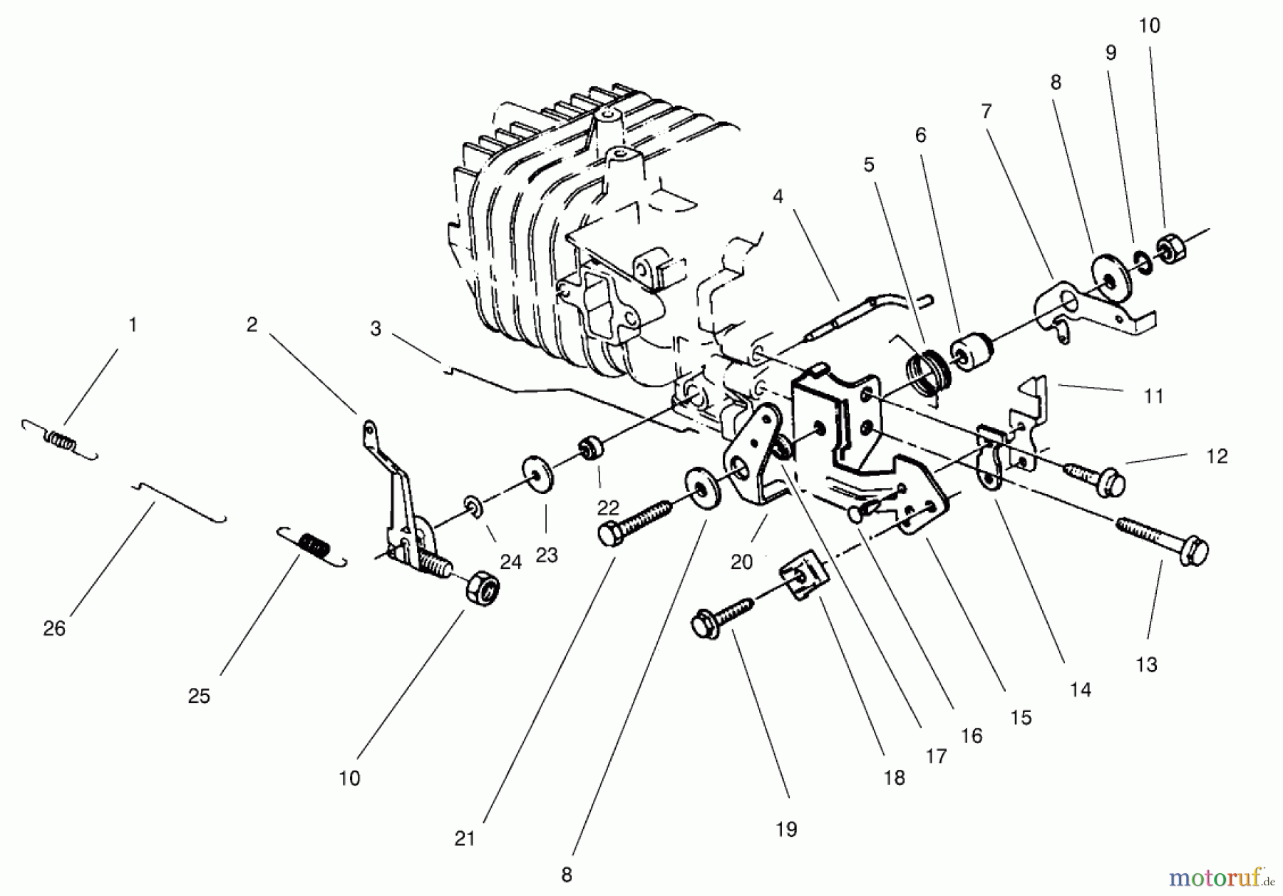  Rasenmäher 22026 - Toro Side Discharge Mower (SN: 220000001 - 220999999) (2002) GOVERNOR ASSEMBLY