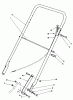 Rasenmäher 22030 - Toro Walk-Behind Mower (SN: 0000001 - 0999999) (1990) Listas de piezas de repuesto y dibujos HANDLE ASSEMBLY (MODEL 22030)