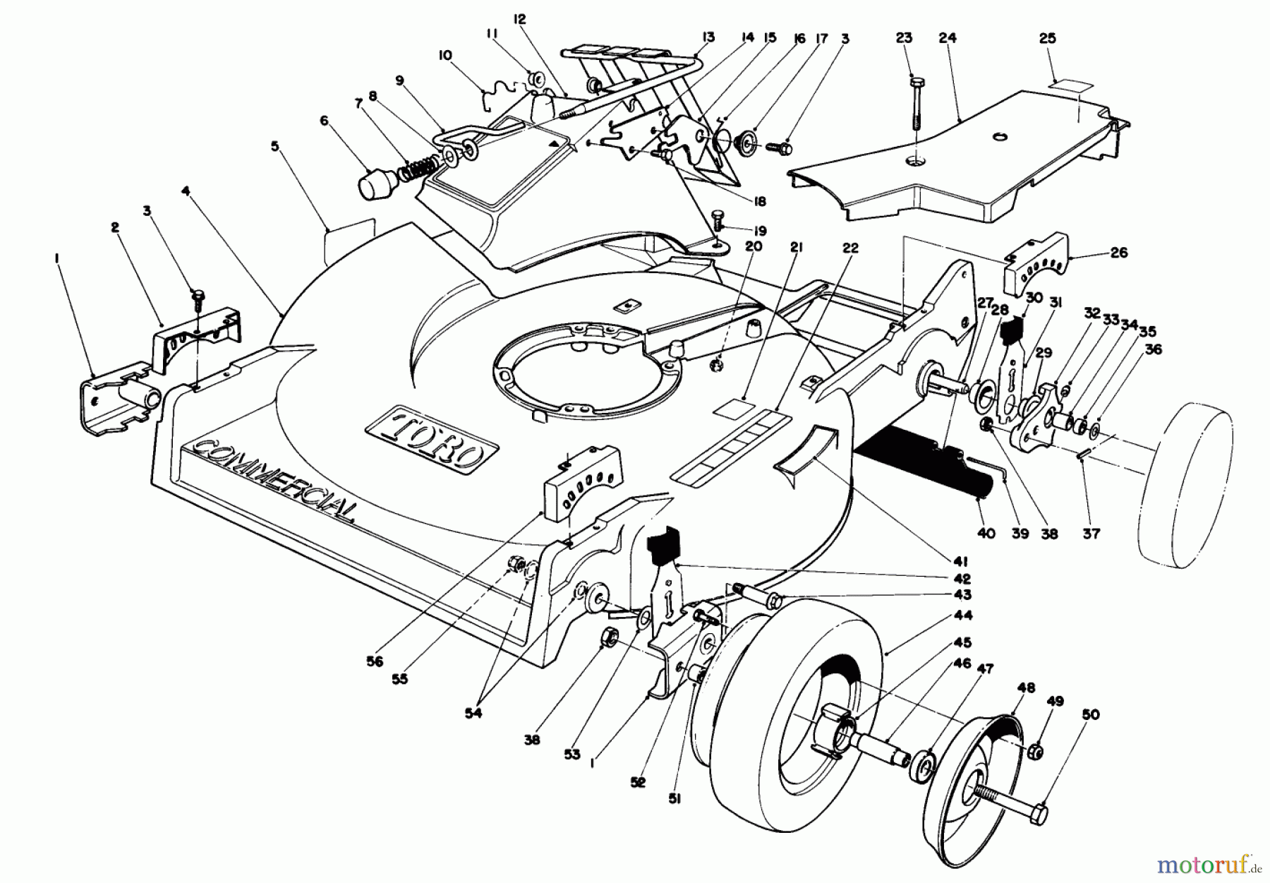  Rasenmäher 22035 - Toro Walk-Behind Mower (SN: 0000001 - 0999999) (1990) HOUSING ASSEMBLY (MODEL 22030)