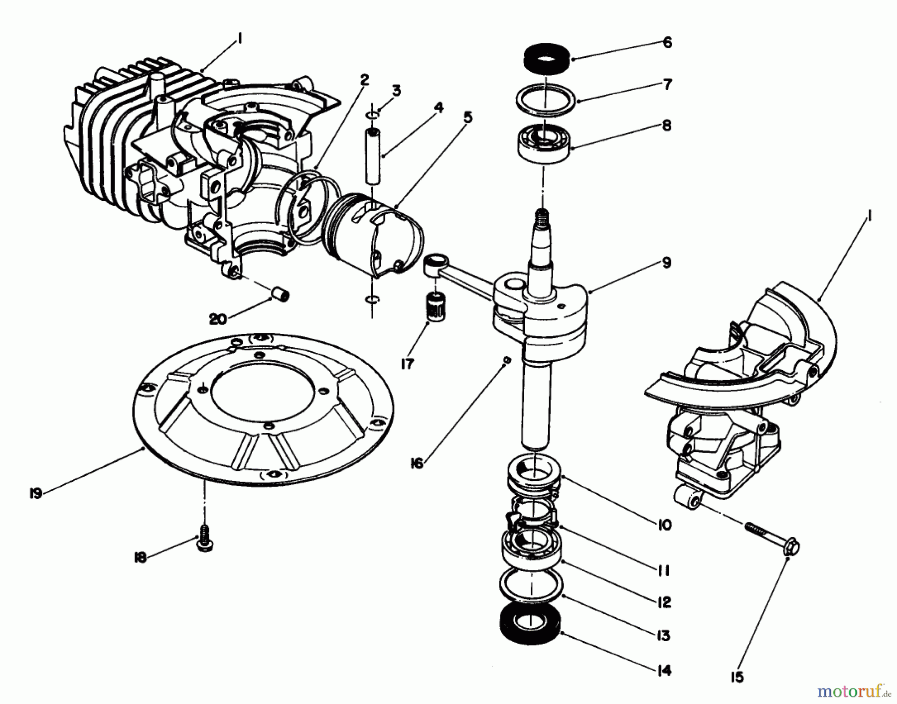  Rasenmäher 22035 - Toro Walk-Behind Mower (SN: 1000001 - 1999999) (1991) CRANKSHAFT ASSEMBLY (MODEL NO. 47PL0-3)