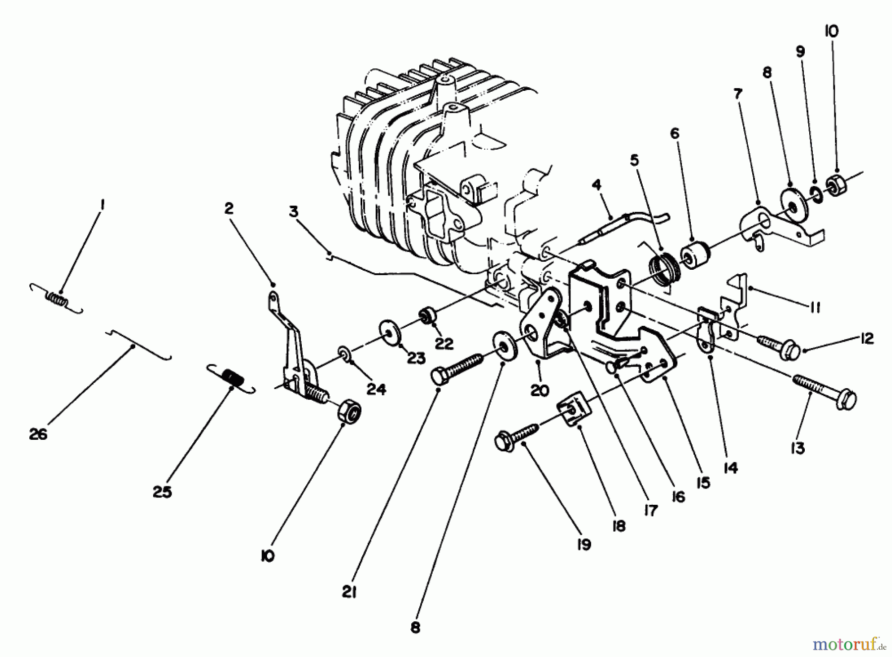  Rasenmäher 22035 - Toro Walk-Behind Mower (SN: 1000001 - 1999999) (1991) GOVERNOR ASSEMBLY (MODEL NO. 47PL0-3)