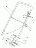 Rasenmäher 22035 - Toro Walk-Behind Mower (SN: 1000001 - 1999999) (1991) Listas de piezas de repuesto y dibujos HANDLE ASSEMBLY (MODEL 22030)