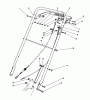 Rasenmäher 22035 - Toro Walk-Behind Mower (SN: 6000001 - 6999999) (1986) Listas de piezas de repuesto y dibujos HANDLE ASSEMBLY (MODEL 22035)