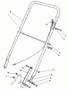 Rasenmäher 22030 - Toro Walk-Behind Mower (SN: 9000001 - 9999999) (1989) Listas de piezas de repuesto y dibujos HANDLE ASSEMBLY (MODEL 22030)