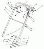 Rasenmäher 22031 - Toro ProLine 21" Recycler Walk-Behind Mower (SN: 2000001 - 2999999) (1992) Listas de piezas de repuesto y dibujos HANDLE ASSEMBLY