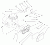 Rasenmäher 22031 - Toro ProLine 21" Recycler Walk-Behind Mower (SN: 230000001 - 230999999) (2003) Listas de piezas de repuesto y dibujos ENGINE AND AIR FILER ASSEMBLY