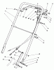 Rasenmäher 22035 - Toro Walk-Behind Mower (SN: 8000001 - 8002989) (1988) Listas de piezas de repuesto y dibujos HANDLE ASSEMBLY (MODEL 22035)