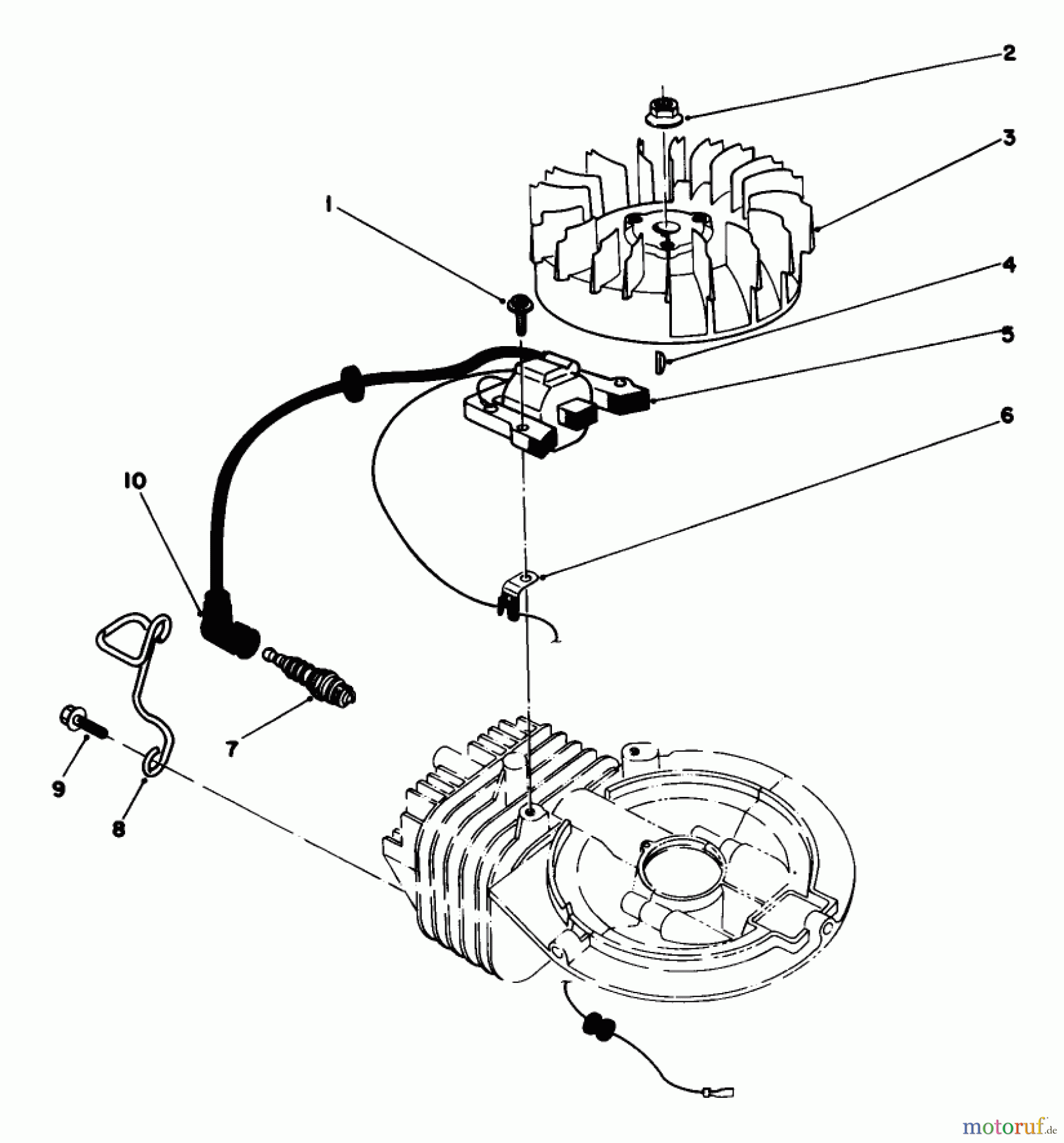  Rasenmäher 22035C - Toro Walk-Behind Mower (SN: 7000001 - 7999999) (1987) FLYWHEEL AND MAGNETO ASSEMBLY (MODEL NO. 47PG6)