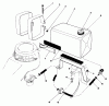 Rasenmäher 22035C - Toro Walk-Behind Mower (SN: 8000001 - 8999999) (1988) Listas de piezas de repuesto y dibujos GAS TANK ASSEMBLY