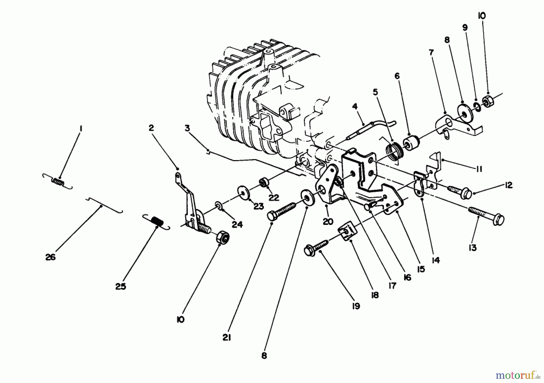  Rasenmäher 22037B - Toro Walk-Behind Mower (SN: 39000001 - 39999999) (1993) GOVERNOR ASSEMBLY (MODEL NO. 47PN2-3)