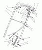 Rasenmäher 22037B - Toro Walk-Behind Mower (SN: 39000001 - 39999999) (1993) Listas de piezas de repuesto y dibujos HANDLE ASSEMBLY