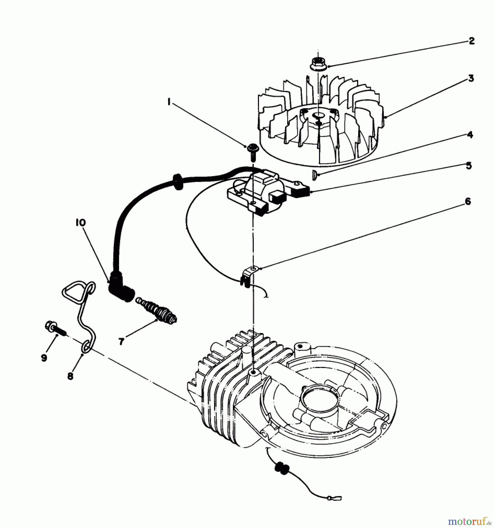  Rasenmäher 22037B - Toro Walk-Behind Mower (SN: 39000001 - 39999999) (1993) IGNITION ASSEMBLY (MODEL NO. 47PN2-3)