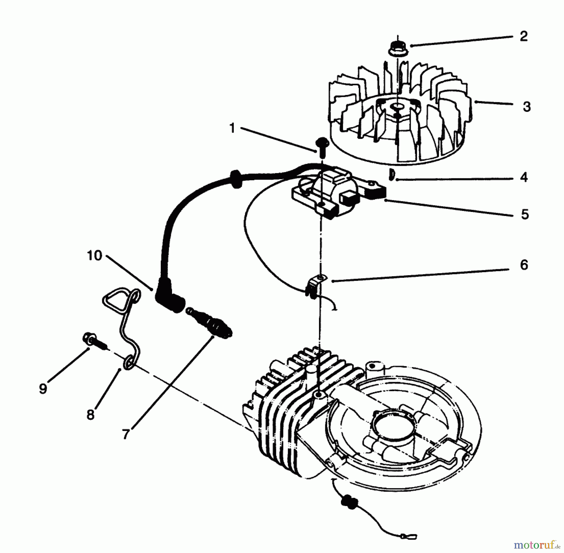  Rasenmäher 22037BC - Toro Walk-Behind Mower (SN: 5900001 - 5999999) (1995) IGNITION ASSEMBLY (MODEL NO. 47PR4-3)